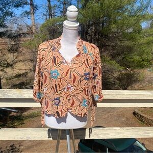 Christian Siriano Floral Blouse